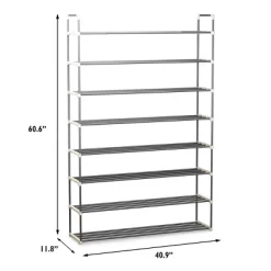 Hastings Home 8-Tier Shoe Storage Rack - Room For 48 Pairs Of Shoes, 60.6" X 11.8" X 40.9" -Northlight Store GUEST 9e79ab5d e40e 47dc bd8e b6b9ffc60e76