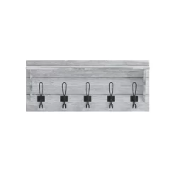 Emma And Oliver Rustic Country Wall Mounted Entryway Shelf With 5 Rustic Hooks And Wood Construction -Northlight Store GUEST 9f152084 965d 4955 92dd 7e0b56f49599