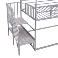 Twin Over Twin Metal Bunk Bed House Bed With Slide And Staircase-ModernLuxe 20 Twin Over Twin Metal Bunk Bed House Bed With Slide And Staircase-ModernLuxe -Northlight Store GUEST 9f480335 40d7 40a4 acd7 fe00345cefa3