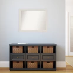 32" X 26" Non-Beveled Rustic Plank White Narrow Wall Mirror - Amanti Art -Northlight Store GUEST 9f6ba453 dcac 4509 af3e 76c0a63aa43c