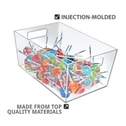 Azar Displays X-Large Organizer Storage Tote Bin With Handle 13"W X 9.5"D X 6.5"H, 4-Pack. -Northlight Store GUEST 9fc856ad 7bc7 4dfc bee7 d9824d655a71