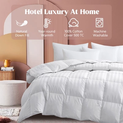 Peace Nest All-season 500 Thread Count Cotton White Goose Feather & Down Comforter Duvet Insert 8 Peace Nest All-season 500 Thread Count Cotton White Goose Feather & Down Comforter Duvet Insert - Image 6