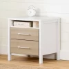 Munich 2 Drawer Nightstand - White/Soft Elm - South Shore -Northlight Store GUEST 9fe18016 8c24 4ce5 bfbb 8da3d93d4a22