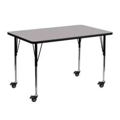 Emma And Oliver Mobile 24x48 Rectangle HP Laminate Adjustable Activity Table -Northlight Store GUEST a03a6d0b 00c6 4094 b7e6 79720b917c4f 1