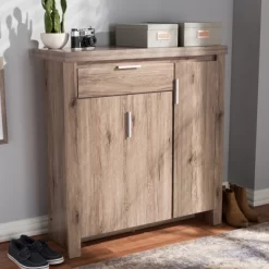 Laverne Modern And Contemporary Oak Finished Shoe Cabinet Brown - Baxton Studio -Northlight Store GUEST a12c4aef 6daa 45b0 bd3b 0ab7dd8bee2d