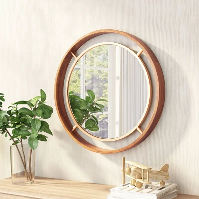 ZM Home 24" Luxe Round Mirror Gold 7 ZM Home 24" Luxe Round Mirror Gold - Image 5