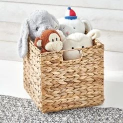 MDesign Woven Hyacinth Home Storage Basket For Cube Furniture, 4 Pack -Northlight Store GUEST a2eb78c9 7e4e 4634 baf3 35c21f3f0ae3