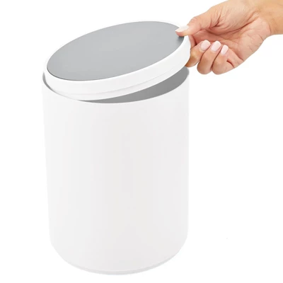 MDesign Round Swing Trash Can Garbage Bin 5 MDesign Round Swing Trash Can Garbage Bin - Image 3