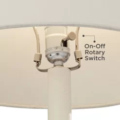 360 Lighting Modern Table Lamps 24 1/2" High Set Of 2 White Sculpture Fabric Cone Shade For Bedroom Living Room House Home Bedside Nightstand Office -Northlight Store GUEST a4ea5949 be47 47b9 826d e5939a21e32a