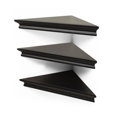 10.9" X 1.6" 3pk Providence Reilly Triangle Corner Shelf Set - Kiera Grace 3 10.9" X 1.6" 3pk Providence Reilly Triangle Corner Shelf Set - Kiera Grace