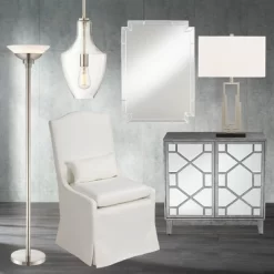 Possini Euro Design Metro Modern Torchiere Floor Lamp 71" Tall Brushed Nickel Frosted White Acrylic Shade For Living Room Reading Bedroom Office House -Northlight Store GUEST a6a216ed 4fd7 46de 8aea 1d51be68c2ae