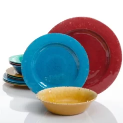Gibson Studio California Mauna 12 Piece Assorted Crackle Decal Melamine Dinnerware Set 28 Gibson Studio California Mauna 12 Piece Assorted Crackle Decal Melamine Dinnerware Set -Northlight Store GUEST a6fcb5a8 20f1 4b35 89fd 352033b510c1