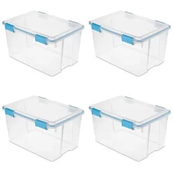Sterilite 54 Quart Clear Plastic Stackable Storage Container Box Bin With Air Tight Gasket Seal Latching Lid Long Term Organizing Solution -Northlight Store GUEST a7a8d0d1 32c0 4213 97f6 439b421ae932