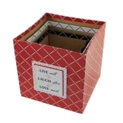 Home Decor 7.75" Red White & Black Nesting Boxes Decorative Storage - Decorative Container Sets -Northlight Store GUEST a898ab1d 20ba 42d1 9448 3dbcd93f4bfb