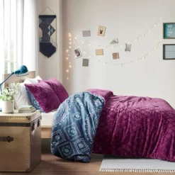 Blair Full/Queen 3pc Reversible Comforter Mini Set Navy/Purple -Northlight Store GUEST a8a259ae 4de4 4a9b a683 e33e95107d87