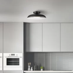 1-Light LED Integrated Matte Black Flush Mount Ceiling Light - Globe Electric 12 1-Light LED Integrated Matte Black Flush Mount Ceiling Light - Globe Electric -Northlight Store GUEST a9018b6e 074d 4120 b830 ba7559330986