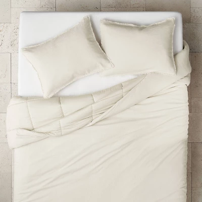 Heavyweight Linen Blend Comforter & Sham Set - Casaluna™ 5 Heavyweight Linen Blend Comforter & Sham Set - Casaluna™ - Image 3