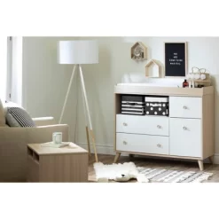 Yodi 2 Drawer Nightstand Soft Elm/White - South Shore -Northlight Store GUEST a9755bae 4bbf 4c96 bef8 1f628cfd7501
