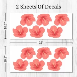 Tropical Flowers (Hibiscus) Wall Decor - Decalcomania -Northlight Store GUEST a9c7a420 46e9 44e4 833b 73ac1383abce