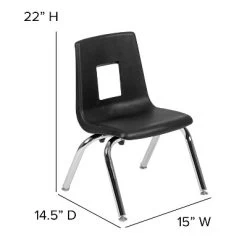Emma And Oliver Student Stack School Chair - 12-inch -Northlight Store GUEST a9ccb79a ea23 4048 9f19 c7c4a2207a5c