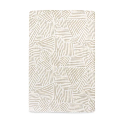 Babyletto Oat Stripe Muslin Mini Crib Sheet 5 Babyletto Oat Stripe Muslin Mini Crib Sheet - Image 3