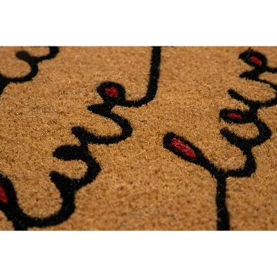 1'4" X 2'4" Love Letter Indoor/Outdoor Coir Doormat Red/Black - Entryways 4 1'4" X 2'4" Love Letter Indoor/Outdoor Coir Doormat Red/Black - Entryways - Image 2