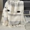 50"x60" Ribbed With Pom-Pom Throw Blanket Black/Ivory - Mina Victory 1 50"x60" Ribbed With Pom-Pom Throw Blanket Black/Ivory - Mina Victory -Northlight Store GUEST aaa21236 8417 43c4 ba68 ab237dbefa44