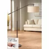 Possini Euro Design Modern Floor Lamp With USB Port 62 1/2" Tall Oil Rubbed Bronze Boom Arm Brown Drum Shade For Living Room House -Northlight Store GUEST aaf030f1 8c32 4ea0 b739 562ebbb8d854
