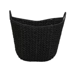 Household Essentials Tall Scoop Basket Paper Rope Black -Northlight Store GUEST abdc9362 4491 4251 a93d 32fd0d5e638c