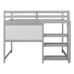 Wooden Loft Bed With Shelves, Desk And Writing Board - ModernLuxe -Northlight Store GUEST abe54b89 a0d9 4049 b3b5 1a7d2b372198