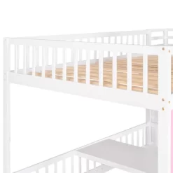 Full-Over-Full Bunk Bed With Changeable Table, Separable Bunk Bed Turn Into Upper Bed And Down Desk-ModernLuxe -Northlight Store GUEST acf54742 c964 4c03 aa30 2ecf265e248c