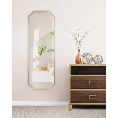16" X 48" Rhodes Full Length Wall Mirror Gold - Kate & Laurel All Things Decor 7 16" X 48" Rhodes Full Length Wall Mirror Gold - Kate & Laurel All Things Decor - Image 5