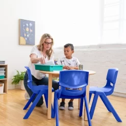 ECR4Kids Plastic School Stack Chair For Indoors And Outdoors, 14in Seat Height, 4-Pack -Northlight Store GUEST adbf6e18 851e 41b4 9159 c677d0ee70ad