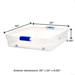 Homz 56 Qt Full/Queen Underbed Clear Plastic Latching Storage Container 10 Homz 56 Qt Full/Queen Underbed Clear Plastic Latching Storage Container -Northlight Store GUEST ae383616 f460 49aa 9df0 1ea4e63050d1