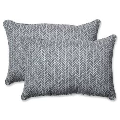 Outdoor/Indoor Herringbone Over-Sized Rectangular Throw Pillow Set Of 2 - Pillow Perfect -Northlight Store GUEST ae9e4d91 00a9 4cbc a547 4d981bcc9cf3