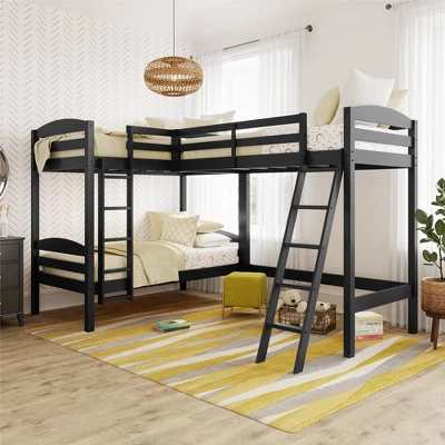 Twin Veronica Triple Wood Bunk Bed - Room & Joy 3 Twin Veronica Triple Wood Bunk Bed - Room & Joy