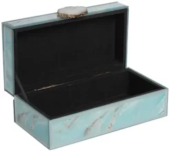 Parisian Shiny Blue Agate Glass Decorative Boxes Set Of 2 -Northlight Store GUEST b003f6cc 0b4c 4fbd 8ee4 212d5d283ed7