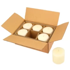 6pk Unscented Flat Top Smooth Pillar Candles Ivory - Stonebriar Collection -Northlight Store GUEST b02d154c 343f 4b35 83ca d6add34a4cd6