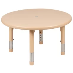 Emma And Oliver 33" Round Plastic Height Adjustable Activity Table Set With 4 Chairs -Northlight Store GUEST b04d97a7 9bff 4147 aaad 47f3341e23cc