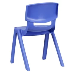 Flash Furniture 4 Pack Blue Plastic Stackable School Chair With 13.25'' Seat Height -Northlight Store GUEST b260c6a4 0567 4c10 b645 25abc1eae9a8