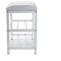Mind Reader 3 Tier Shoe Bench, White -Northlight Store GUEST b2dae2ab d739 4628 b5fc 0c083b4fd8b7