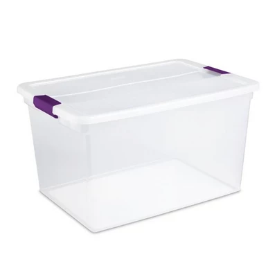 Sterilite 64 Quart Clear Multipurpose Plastic Storage Tote, 6 Pack, And 66 Quart Clear Multipurpose Plastic Storage Tote, 6 Pack For Home Organization 4 Sterilite 64 Quart Clear Multipurpose Plastic Storage Tote, 6 Pack, And 66 Quart Clear Multipurpose Plastic Storage Tote, 6 Pack For Home Organization - Image 2