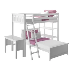 Max & Lily L-Shaped Twin Over Twin Bunk Bed With Bookcase And Desk -Northlight Store GUEST b3a82fef 0517 4289 866b 7d8b63c13af4