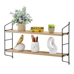24.5" X 15.75" Severini Floating Bracket 2 Tier Wall Shelf - Danya B. -Northlight Store GUEST b3aada8d 1059 494f 8733 3bedecd5876d