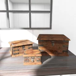Set Of 3 Farmhouse Reclaimed Wood Boxes - Olivia & May -Northlight Store GUEST b42c9535 92ca 4f53 8f68 ae9c2a0802cc