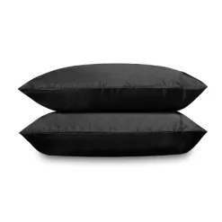 Satin Solid Sheet Set Black - Betseyville