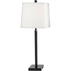 360 Lighting Cole Modern Table Lamps 27" Tall Set Of 2 Black Metal With USB Charging Ports White Rectangular Shade For Bedroom Living Room Bedside -Northlight Store GUEST b5665898 3541 43a5 8e8b 387d99d955f3