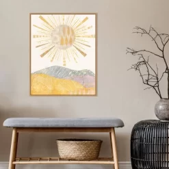 22" X 28" Boho Sunshine II By Courtney Prahl Framed Canvas Wall Art Light Brown - Amanti Art -Northlight Store GUEST b5e87c27 5a64 4ac8 b98e c4defa48f745