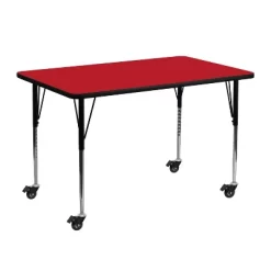 Emma And Oliver Mobile 24x48 Rectangle HP Laminate Adjustable Activity Table -Northlight Store GUEST b63ed2d1 6d88 47d4 b67e 6f792741abd6 1