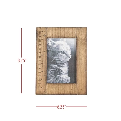 4x6 Inch Rustic Southwest Picture Frame Wood, MDF & Glass By Foreside Home & Garden 8 4x6 Inch Rustic Southwest Picture Frame Wood, MDF & Glass By Foreside Home & Garden - Image 6